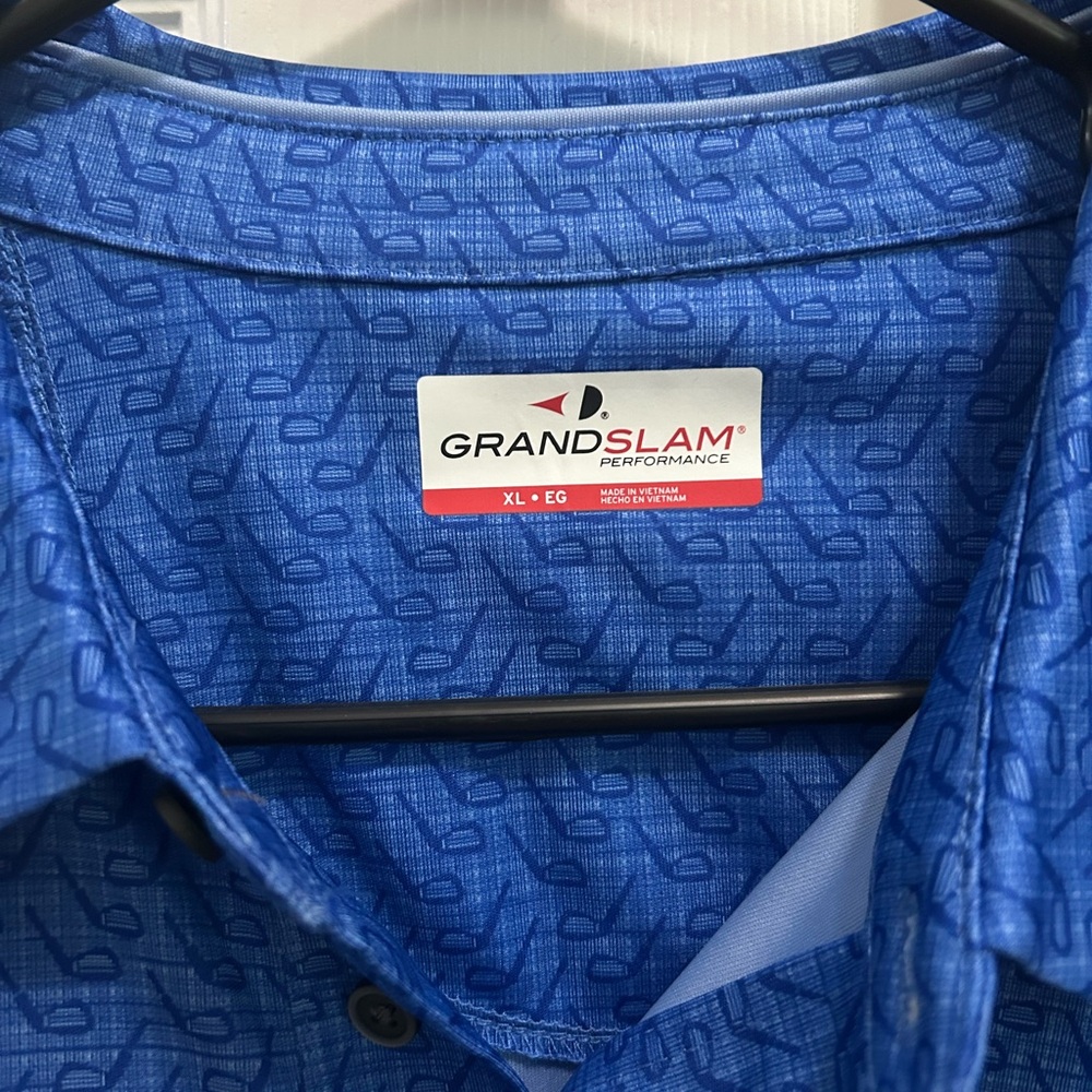 Grand Slam Men's Blue Gold Polo Shirt